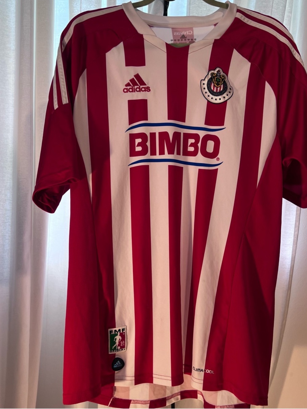 Adidas Chivas Red and White Chivas Jersey